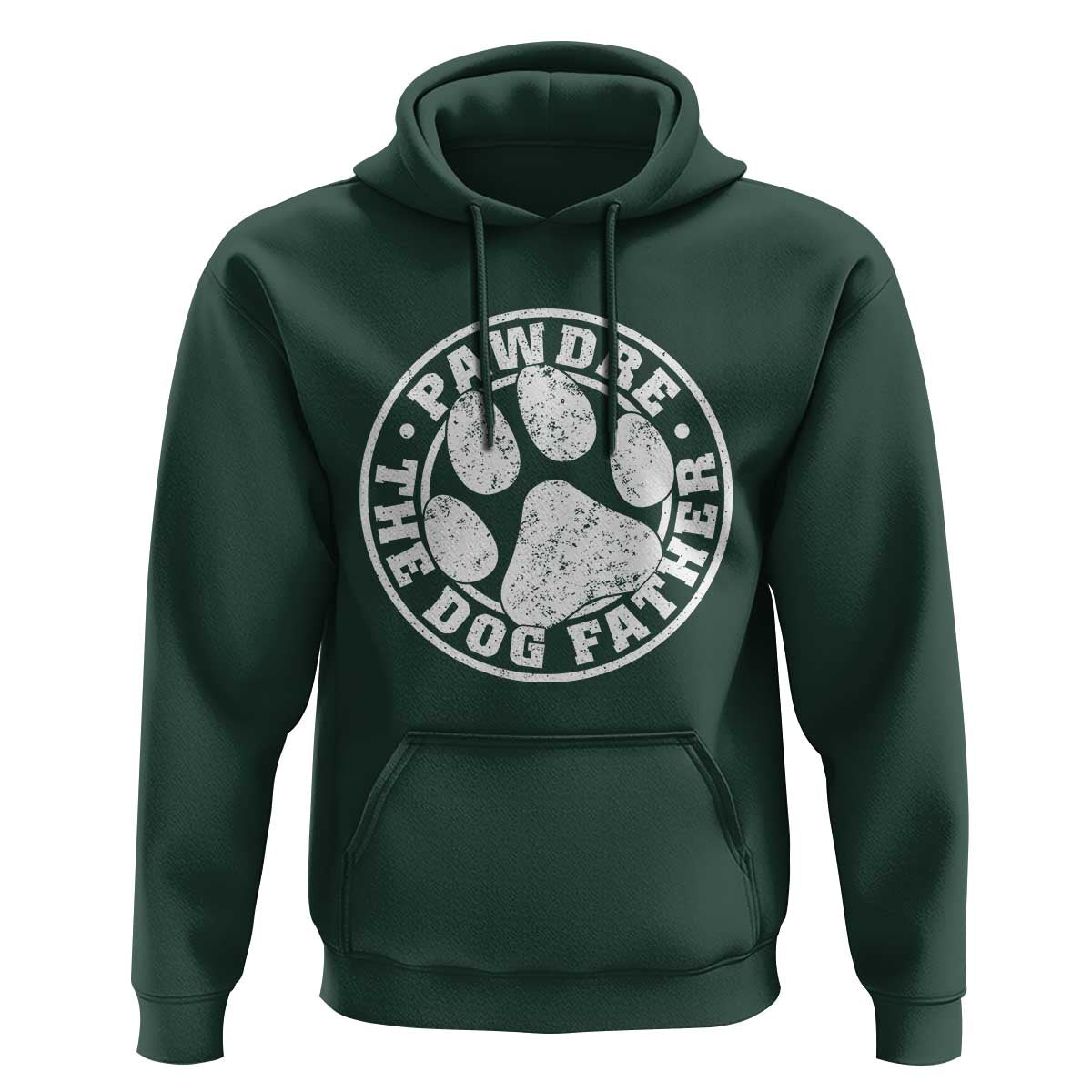 Funny Pawdre The Dog Father Hoodie Fur Dad Fathers Day Distressed Paw Prints - Wonder Print Shop