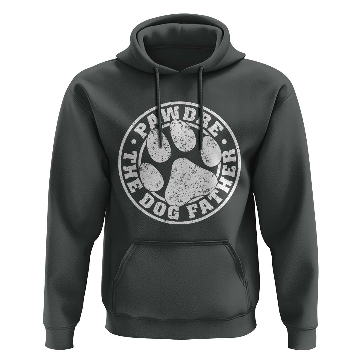 Funny Pawdre The Dog Father Hoodie Fur Dad Fathers Day Distressed Paw Prints - Wonder Print Shop