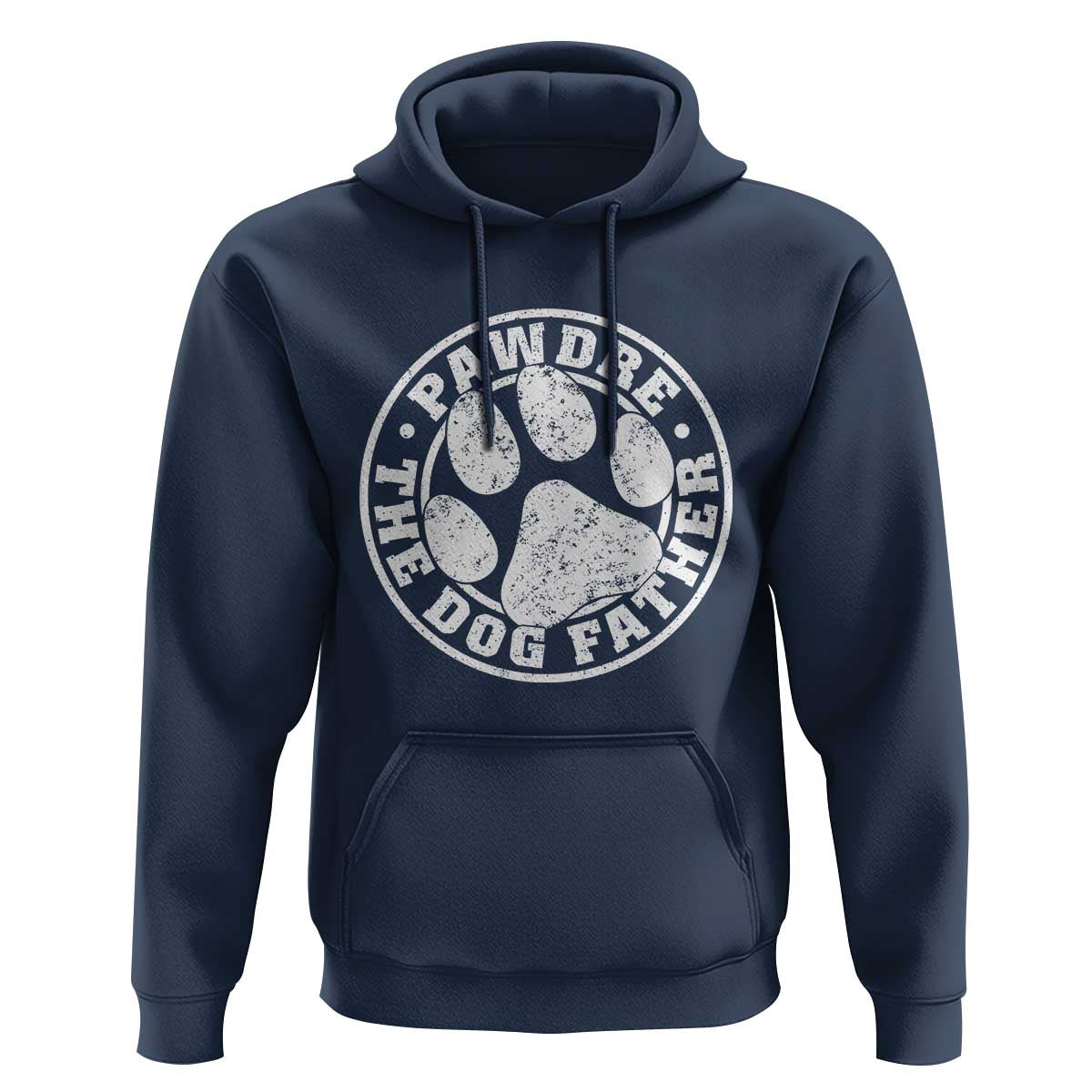 Funny Pawdre The Dog Father Hoodie Fur Dad Fathers Day Distressed Paw Prints - Wonder Print Shop