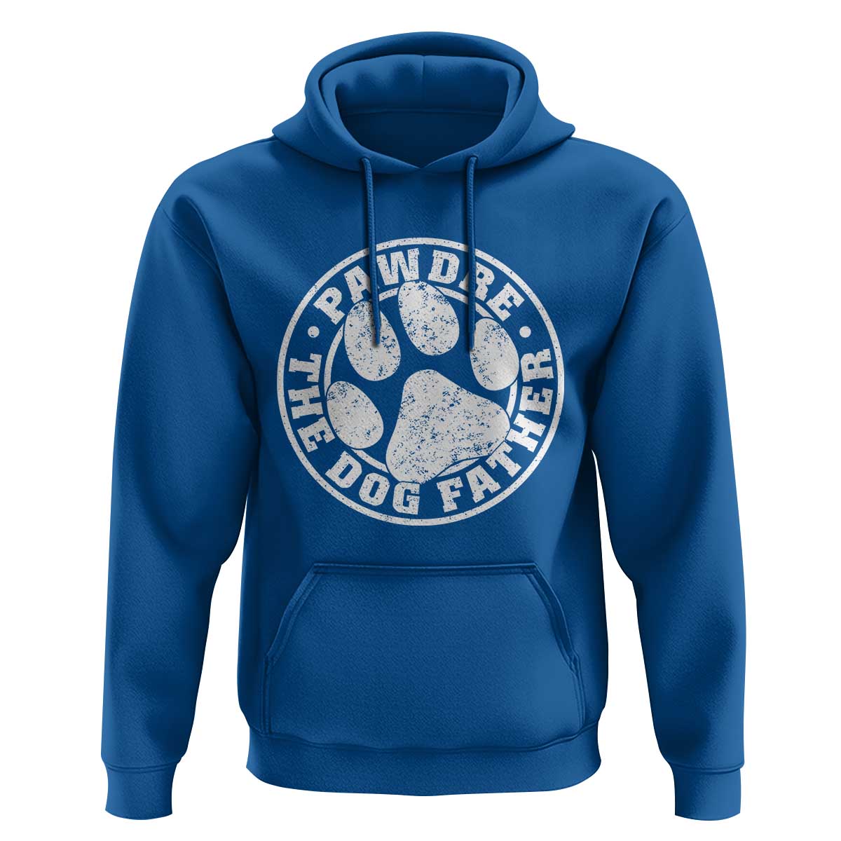 Funny Pawdre The Dog Father Hoodie Fur Dad Fathers Day Distressed Paw Prints - Wonder Print Shop