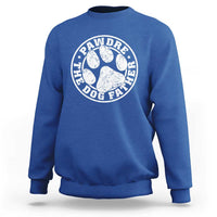 Funny Pawdre The Dog Father Sweatshirt Fur Dad Fathers Day Distressed Paw Prints - Wonder Print Shop