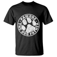 Funny Pawdre The Dog Father T Shirt Fur Dad Fathers Day Distressed Paw Prints - Wonder Print Shop
