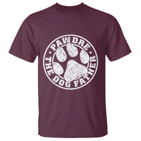 Funny Pawdre The Dog Father T Shirt Fur Dad Fathers Day Distressed Paw Prints - Wonder Print Shop