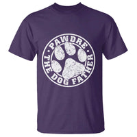 Funny Pawdre The Dog Father T Shirt Fur Dad Fathers Day Distressed Paw Prints - Wonder Print Shop