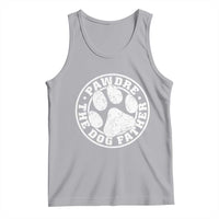 Funny Pawdre The Dog Father Tank Top Fur Dad Fathers Day Distressed Paw Prints - Wonder Print Shop