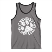 Funny Pawdre The Dog Father Tank Top Fur Dad Fathers Day Distressed Paw Prints - Wonder Print Shop
