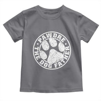 Funny Pawdre The Dog Father Toddler T Shirt Fur Dad Fathers Day Distressed Paw Prints - Wonder Print Shop