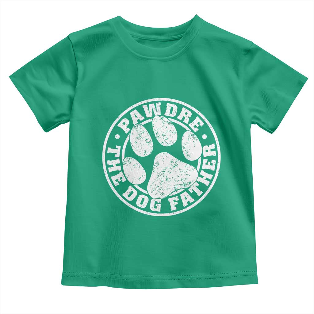 Funny Pawdre The Dog Father Toddler T Shirt Fur Dad Fathers Day Distressed Paw Prints - Wonder Print Shop