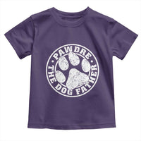 Funny Pawdre The Dog Father Toddler T Shirt Fur Dad Fathers Day Distressed Paw Prints - Wonder Print Shop