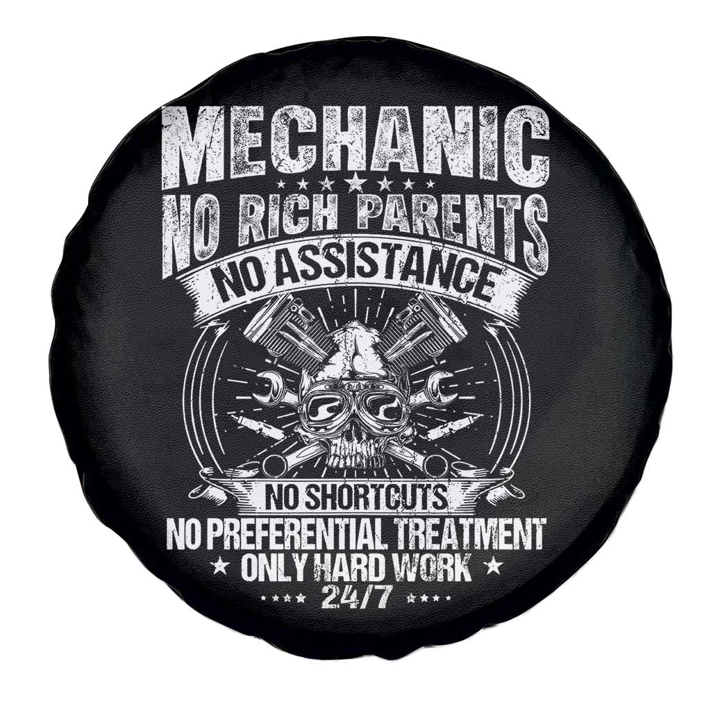 Funny Mechanic No Rich Parents No Assistance No Handouts Spare Tire Cover Car Mechanic Garage - Wonder Print Shop
