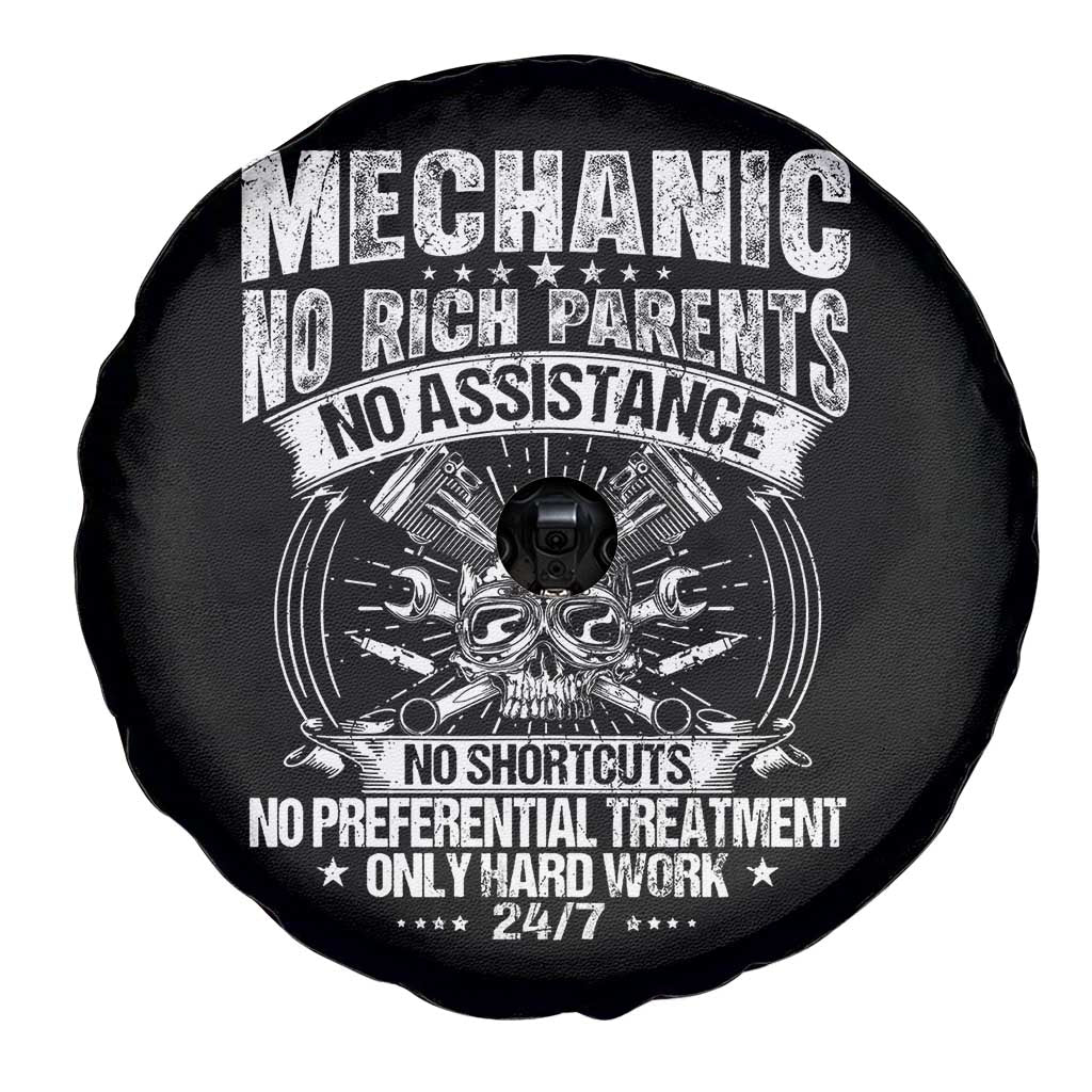 Funny Mechanic No Rich Parents No Assistance No Handouts Spare Tire Cover Car Mechanic Garage - Wonder Print Shop