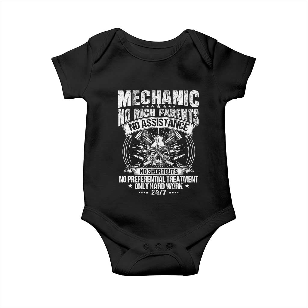 Funny Mechanic No Rich Parents No Assistance No Handouts Baby Onesie Car Mechanic Garage - Wonder Print Shop