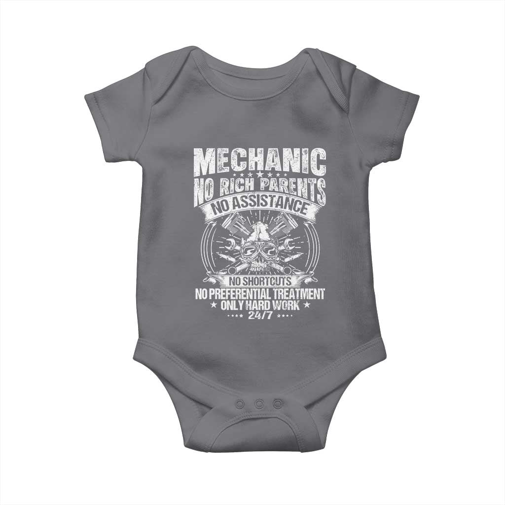 Funny Mechanic No Rich Parents No Assistance No Handouts Baby Onesie Car Mechanic Garage - Wonder Print Shop
