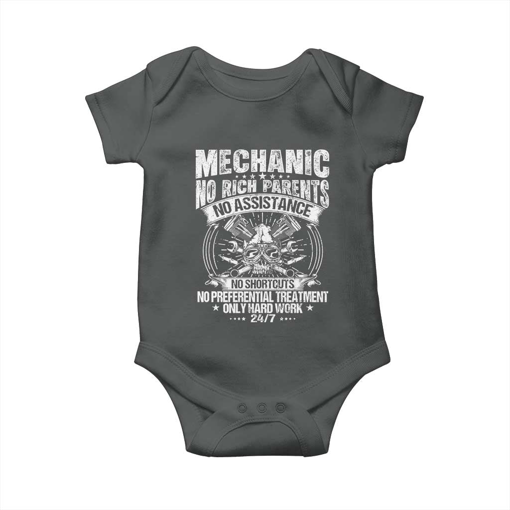 Funny Mechanic No Rich Parents No Assistance No Handouts Baby Onesie Car Mechanic Garage - Wonder Print Shop
