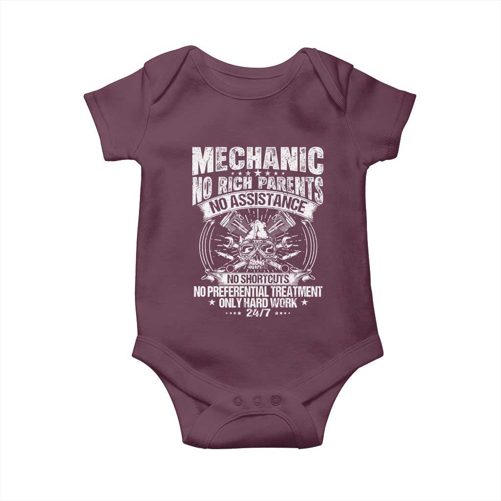 Funny Mechanic No Rich Parents No Assistance No Handouts Baby Onesie Car Mechanic Garage - Wonder Print Shop