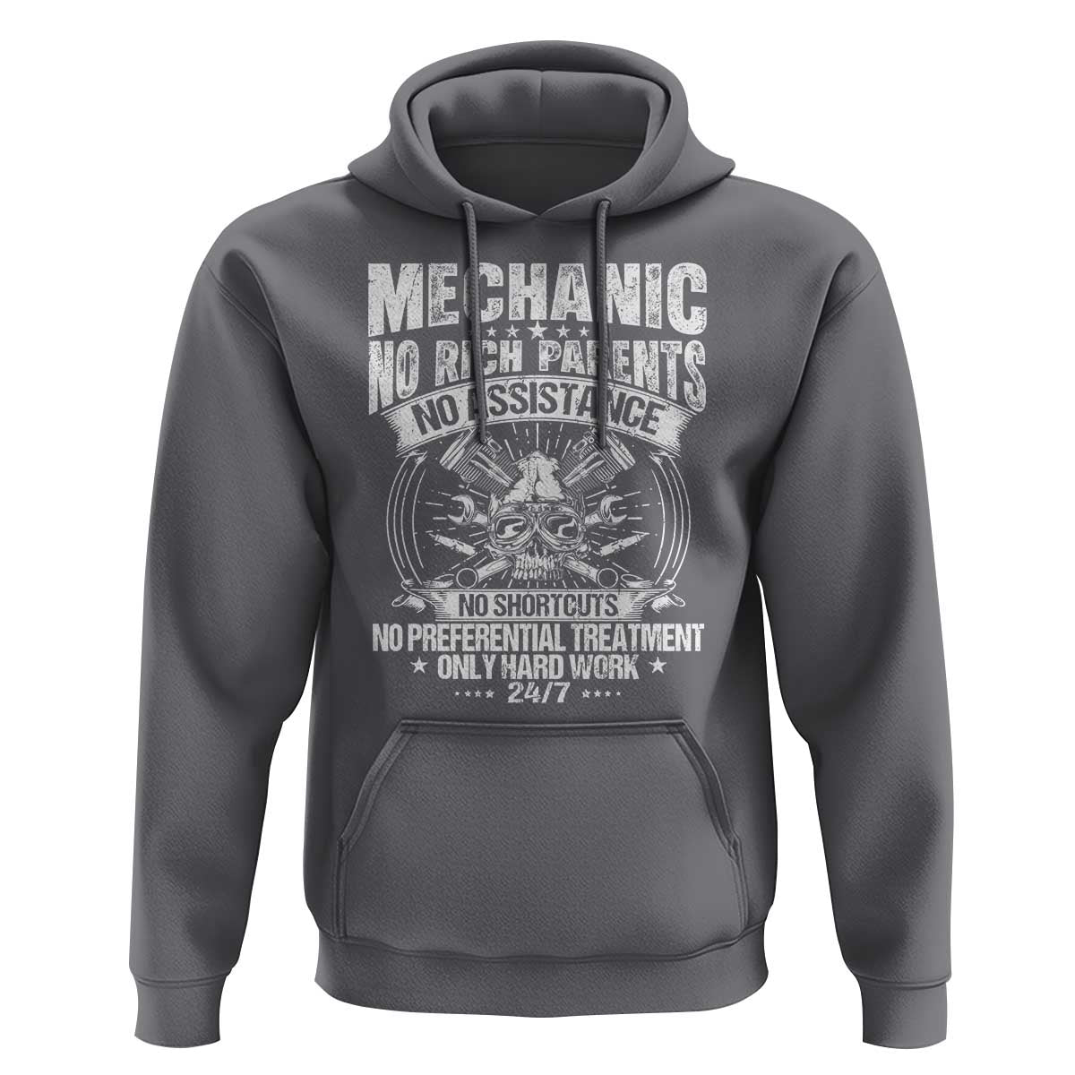 Funny Mechanic No Rich Parents No Assistance No Handouts Hoodie Car Mechanic Garage - Wonder Print Shop