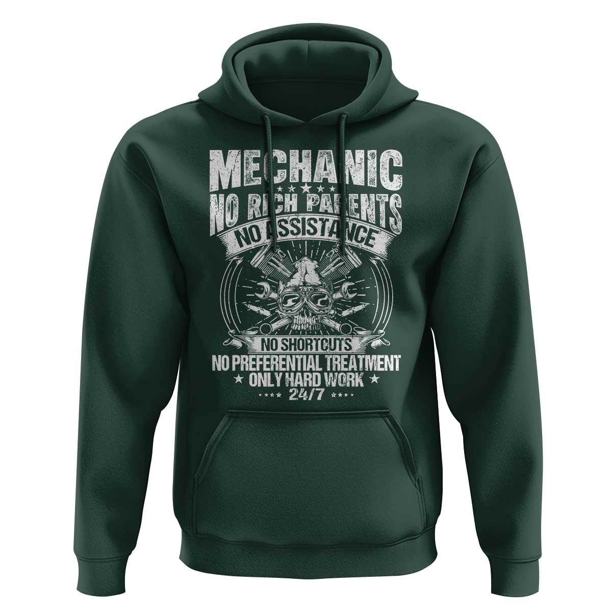 Funny Mechanic No Rich Parents No Assistance No Handouts Hoodie Car Mechanic Garage - Wonder Print Shop