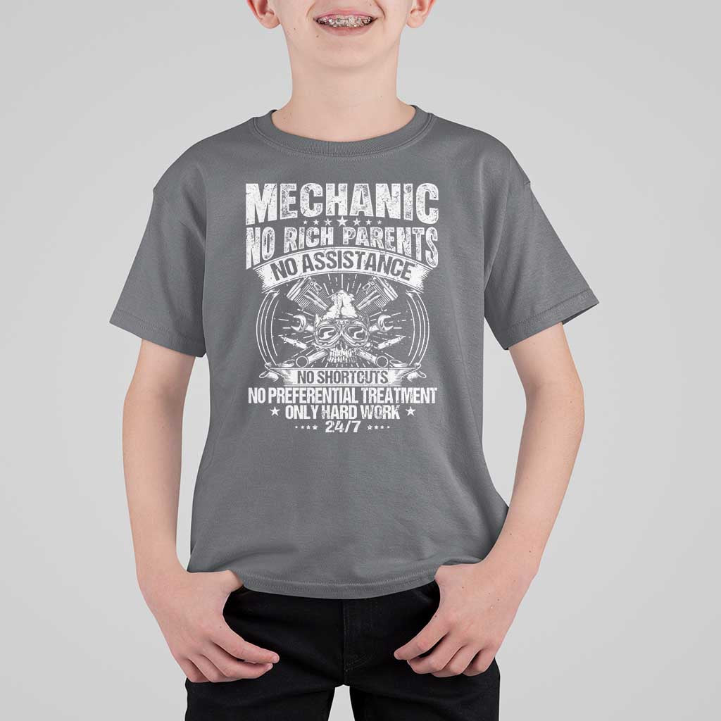 Funny Mechanic No Rich Parents No Assistance No Handouts T Shirt For Kid Car Mechanic Garage - Wonder Print Shop