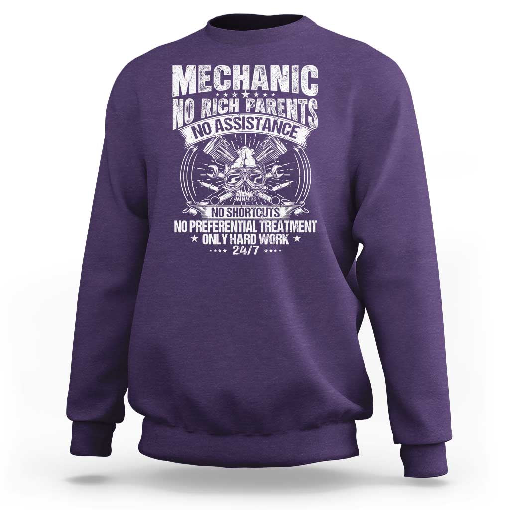 Funny Mechanic No Rich Parents No Assistance No Handouts Sweatshirt Car Mechanic Garage - Wonder Print Shop