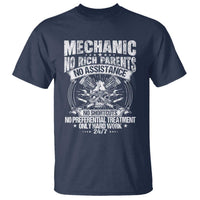 Funny Mechanic No Rich Parents No Assistance No Handouts T Shirt Car Mechanic Garage - Wonder Print Shop