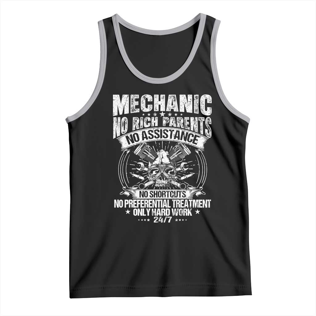 Funny Mechanic No Rich Parents No Assistance No Handouts Tank Top Car Mechanic Garage - Wonder Print Shop