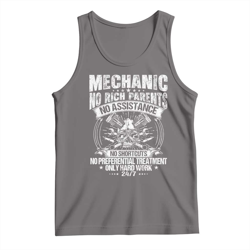 Funny Mechanic No Rich Parents No Assistance No Handouts Tank Top Car Mechanic Garage - Wonder Print Shop