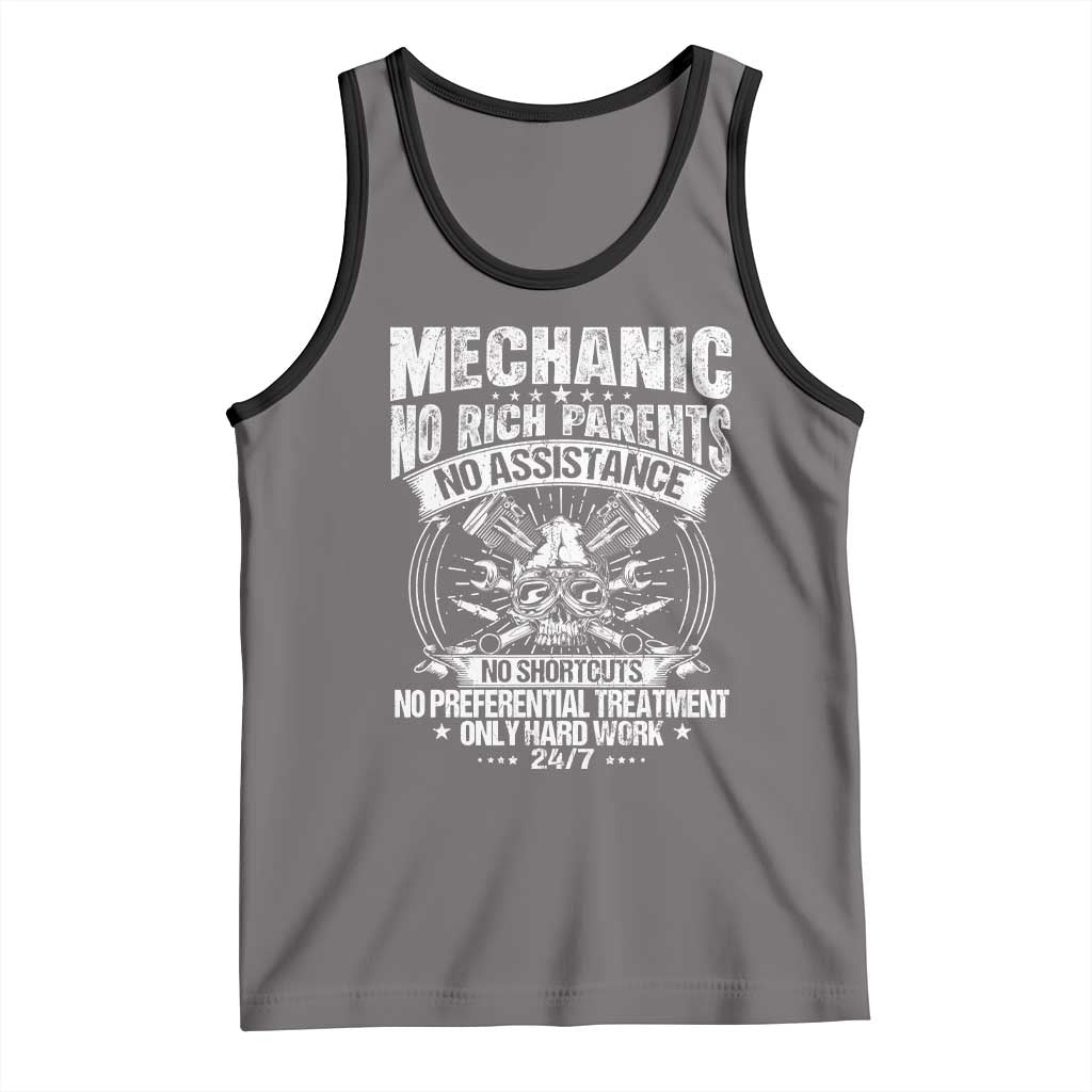 Funny Mechanic No Rich Parents No Assistance No Handouts Tank Top Car Mechanic Garage - Wonder Print Shop