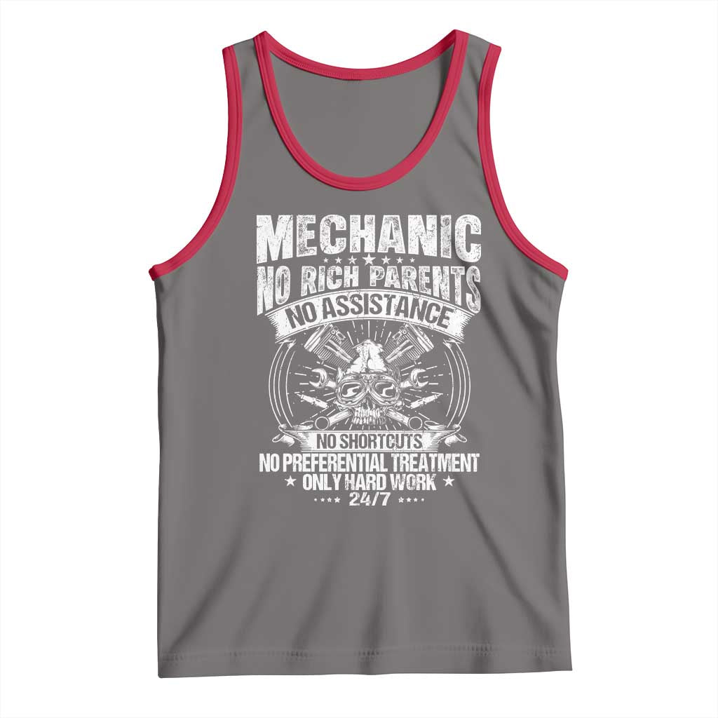 Funny Mechanic No Rich Parents No Assistance No Handouts Tank Top Car Mechanic Garage - Wonder Print Shop