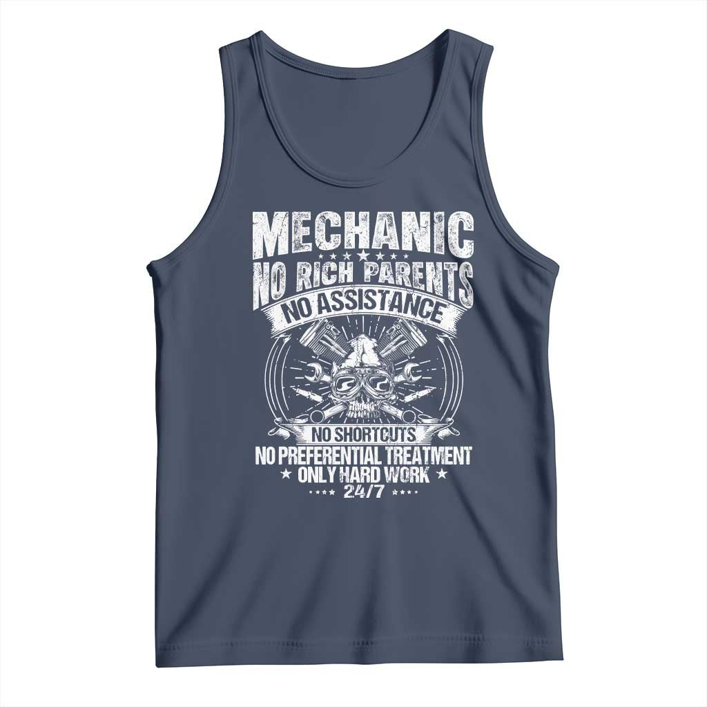 Funny Mechanic No Rich Parents No Assistance No Handouts Tank Top Car Mechanic Garage - Wonder Print Shop