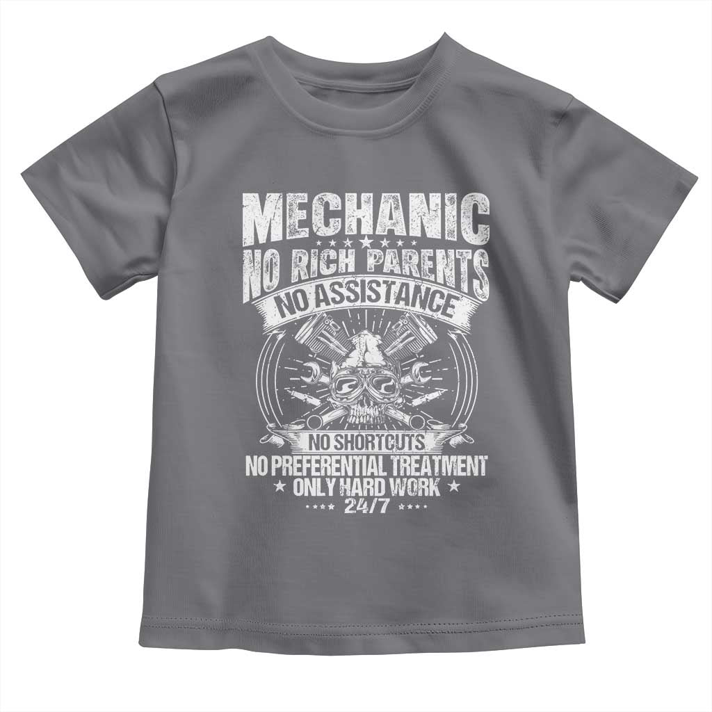 Funny Mechanic No Rich Parents No Assistance No Handouts Toddler T Shirt Car Mechanic Garage - Wonder Print Shop