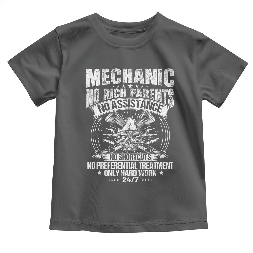 Funny Mechanic No Rich Parents No Assistance No Handouts Toddler T Shirt Car Mechanic Garage - Wonder Print Shop