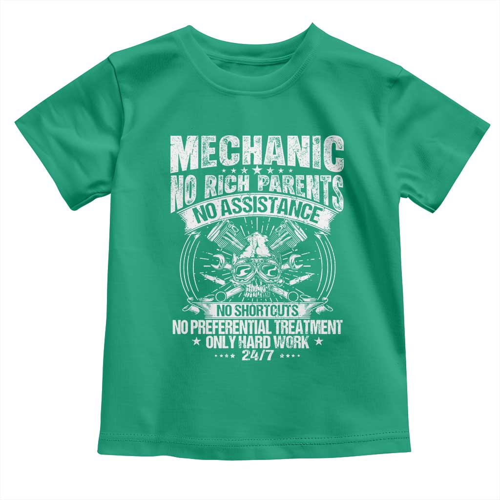 Funny Mechanic No Rich Parents No Assistance No Handouts Toddler T Shirt Car Mechanic Garage - Wonder Print Shop