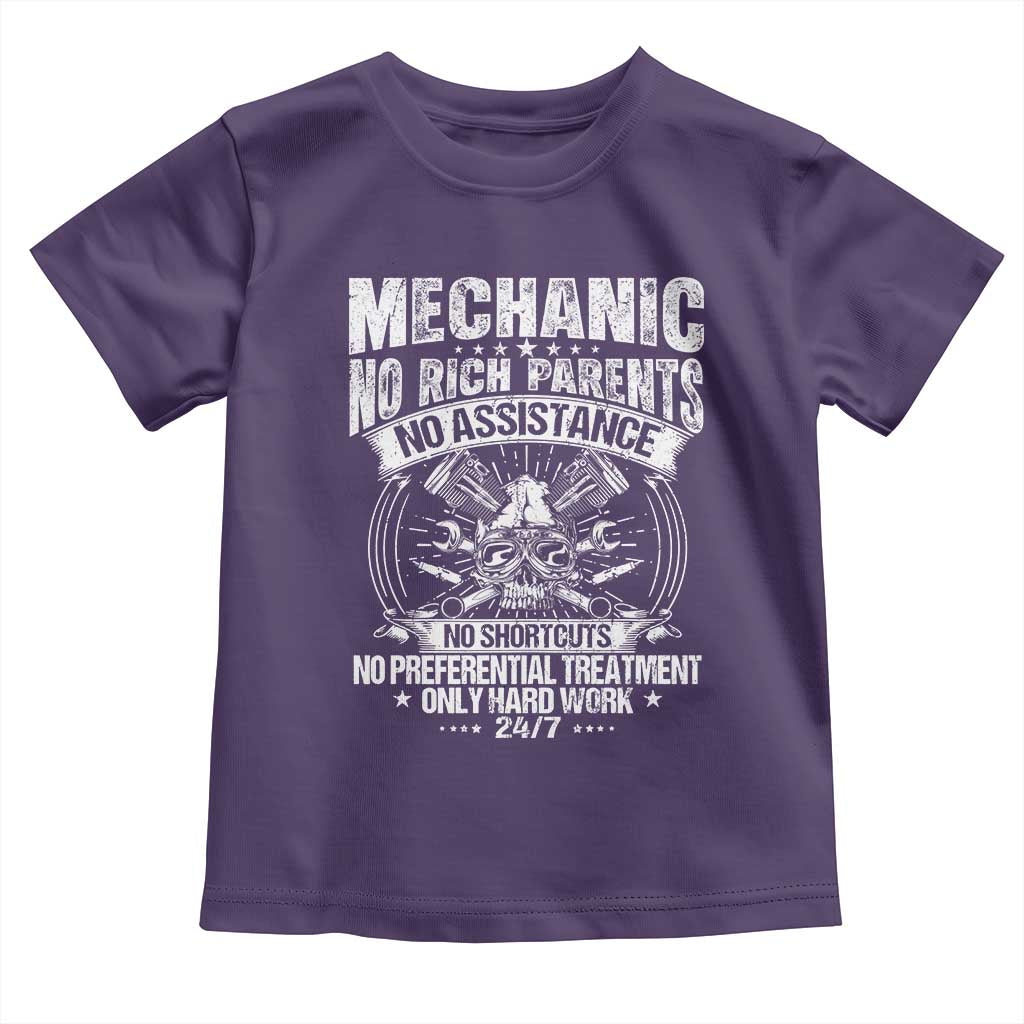 Funny Mechanic No Rich Parents No Assistance No Handouts Toddler T Shirt Car Mechanic Garage - Wonder Print Shop