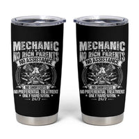 Funny Mechanic No Rich Parents No Assistance No Handouts Tumbler Cup Car Mechanic Garage - Wonder Print Shop