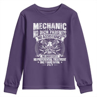 Funny Mechanic No Rich Parents No Assistance No Handouts Youth Sweatshirt Car Mechanic Garage - Wonder Print Shop