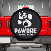 Funny Pawdre I Spoil Dogs Spare Tire Cover Fur Dad Fathers Day Vintage Paw Prints