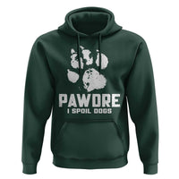 Funny Pawdre I Spoil Dogs Hoodie Fur Dad Fathers Day Vintage Paw Prints