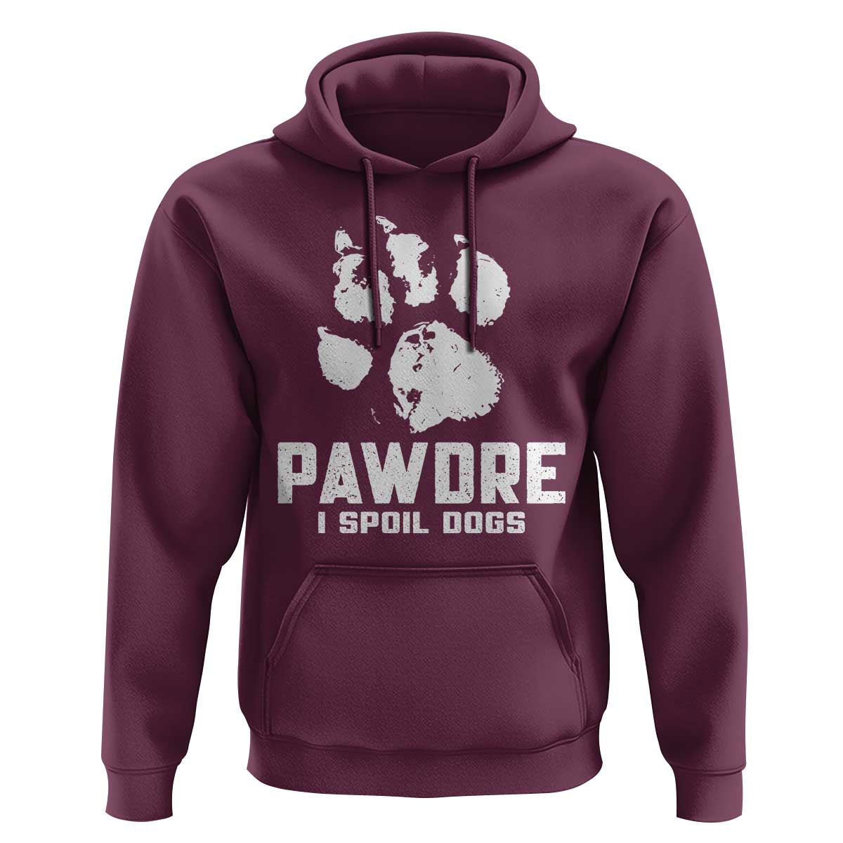 Funny Pawdre I Spoil Dogs Hoodie Fur Dad Fathers Day Vintage Paw Prints