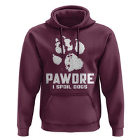 Funny Pawdre I Spoil Dogs Hoodie Fur Dad Fathers Day Vintage Paw Prints