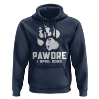 Funny Pawdre I Spoil Dogs Hoodie Fur Dad Fathers Day Vintage Paw Prints