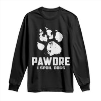 Funny Pawdre I Spoil Dogs Long Sleeve Shirt Fur Dad Fathers Day Vintage Paw Prints