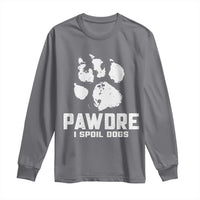 Funny Pawdre I Spoil Dogs Long Sleeve Shirt Fur Dad Fathers Day Vintage Paw Prints