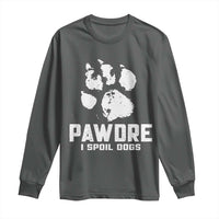 Funny Pawdre I Spoil Dogs Long Sleeve Shirt Fur Dad Fathers Day Vintage Paw Prints