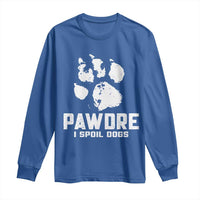 Funny Pawdre I Spoil Dogs Long Sleeve Shirt Fur Dad Fathers Day Vintage Paw Prints