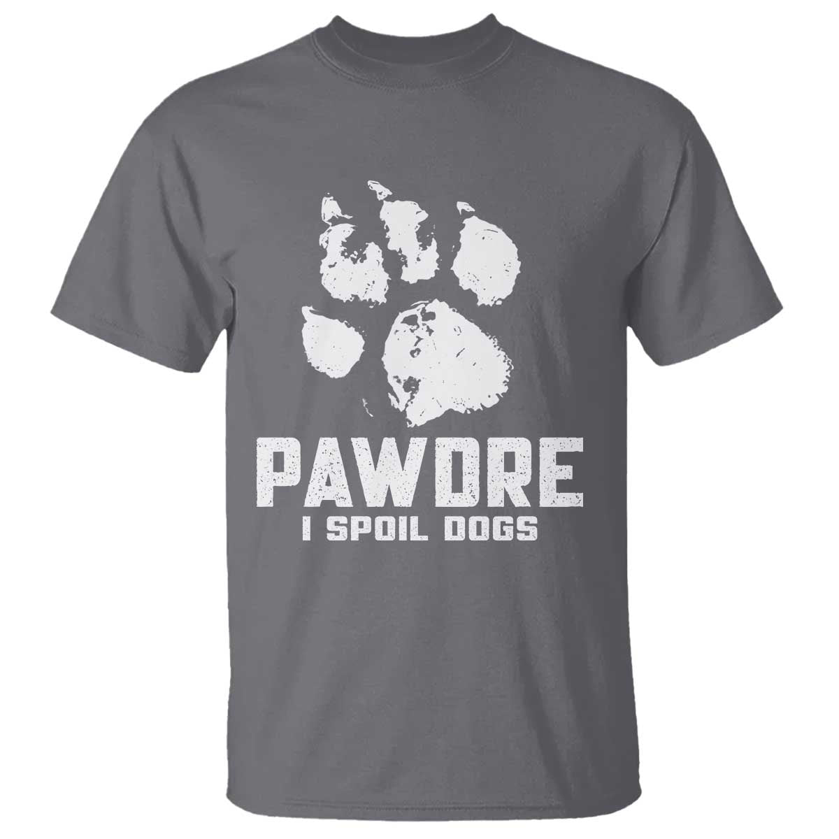 Funny Pawdre I Spoil Dogs T Shirt Fur Dad Fathers Day Vintage Paw Prints