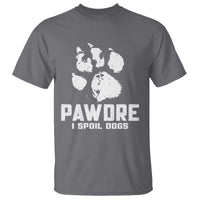 Funny Pawdre I Spoil Dogs T Shirt Fur Dad Fathers Day Vintage Paw Prints