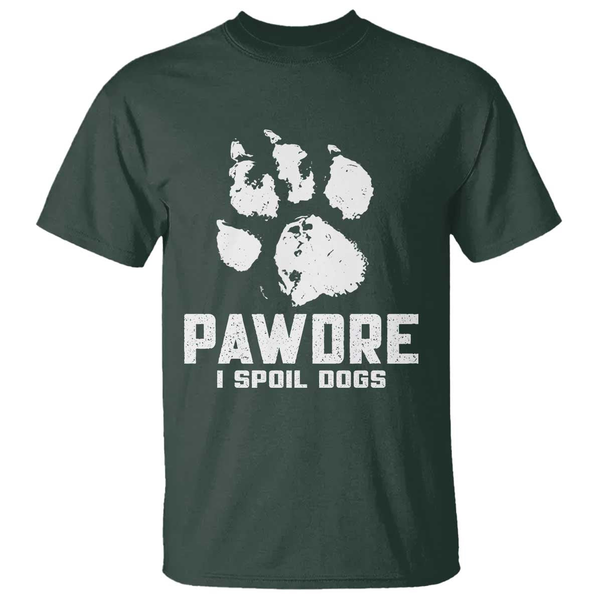 Funny Pawdre I Spoil Dogs T Shirt Fur Dad Fathers Day Vintage Paw Prints