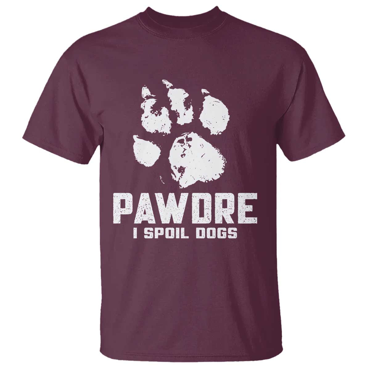 Funny Pawdre I Spoil Dogs T Shirt Fur Dad Fathers Day Vintage Paw Prints