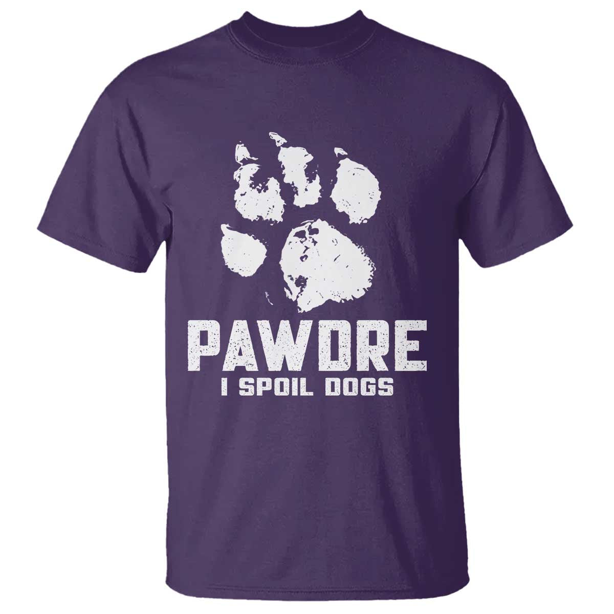 Funny Pawdre I Spoil Dogs T Shirt Fur Dad Fathers Day Vintage Paw Prints