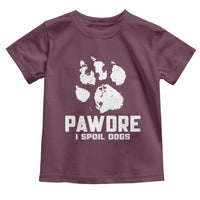Funny Pawdre I Spoil Dogs Toddler T Shirt Fur Dad Fathers Day Vintage Paw Prints